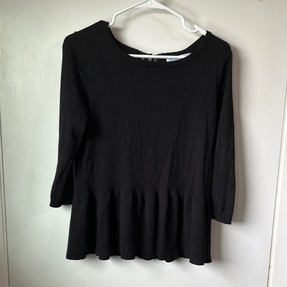 Black Peplum Top